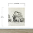 Mural autoadhesivo con árboles del bosque, dibujo de la arboleda de Camille Pissarro. #6344 