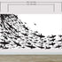 Mural submarino Shark Frenzy. Papel tapiz autoadhesivo. Siluetas de tiburones en blanco y negro n.º 6347