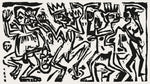 Mural de pared con impresión artística de Die Irren III. Obra de arte famosa (1912-1923) de Ernst Ludwig Kirchner. #6349