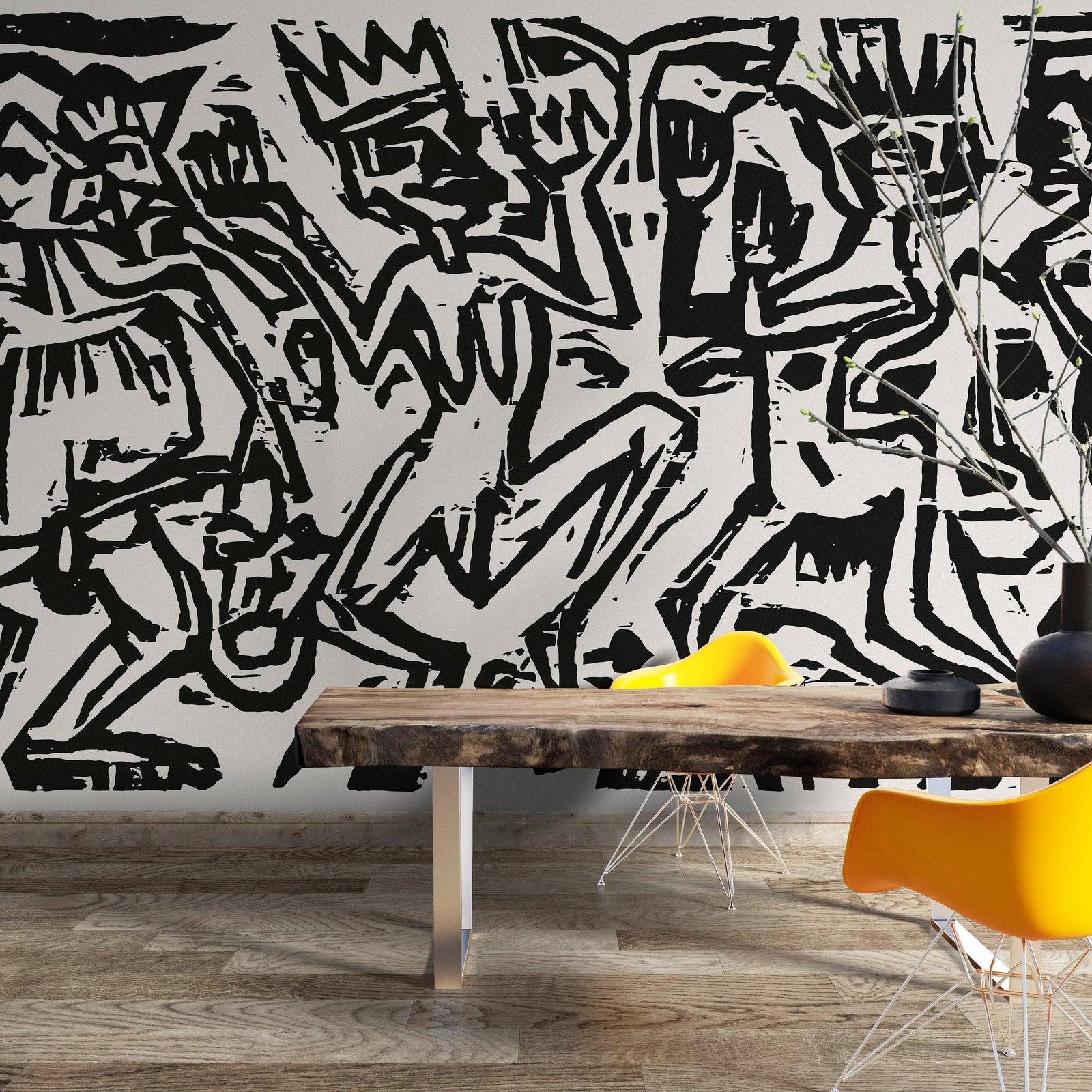 Mural de pared con impresión artística de Die Irren III. Obra de arte famosa (1912-1923) de Ernst Ludwig Kirchner. #6349