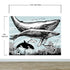Mural de pared con ballena, delfín y orca. Diseño de dibujos de vida marina submarina. Mural de pared autoadhesivo. N.º 6354