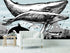 Mural de pared con ballena, delfín y orca. Diseño de dibujos de vida marina submarina. Mural de pared autoadhesivo. N.º 6354