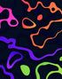 Papel tapiz de líneas fluidas abstractas y coloridas. Mural de pared autoadhesivo. N.º 6358