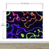 Papel tapiz de líneas fluidas abstractas y coloridas. Mural de pared autoadhesivo. N.º 6358