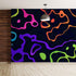 Papel tapiz de líneas fluidas abstractas y coloridas. Mural de pared autoadhesivo. N.º 6358