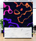 Papel tapiz de líneas fluidas abstractas y coloridas. Mural de pared autoadhesivo. N.º 6358
