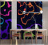 Papel tapiz de líneas fluidas abstractas y coloridas. Mural de pared autoadhesivo. N.º 6358