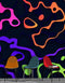 Papel tapiz de líneas fluidas abstractas y coloridas. Mural de pared autoadhesivo. N.º 6358
