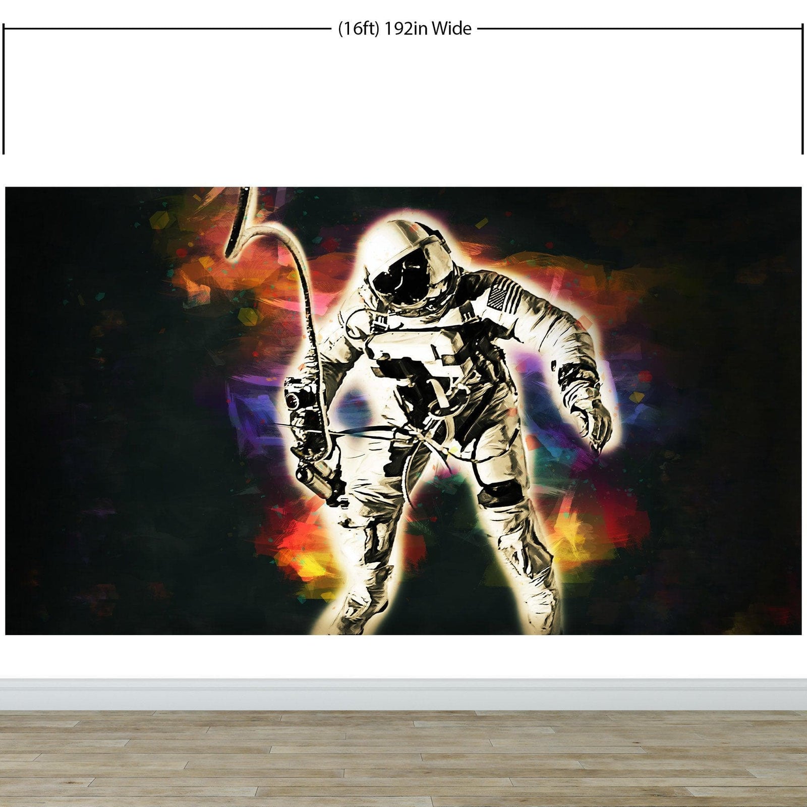 Mural de pared con astronauta flotando en el espacio. Foto de la NASA del astronauta Edward H. White II en el espacio. Papel tapiz autoadhesivo. #6359