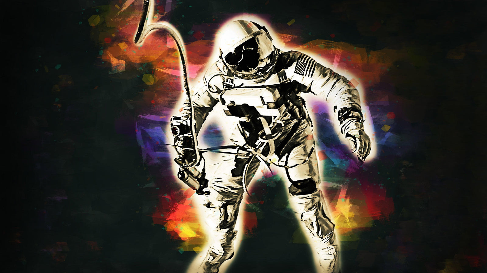 Mural de pared con astronauta flotando en el espacio. Foto de la NASA del astronauta Edward H. White II en el espacio. Papel tapiz autoadhesivo. #6359