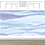 Mural autoadhesivo de pizarra de granito y mármol azul pastel abstracto. N.º 6363