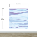 Mural autoadhesivo de pizarra de granito y mármol azul pastel abstracto. N.º 6363