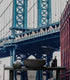 Mural de pared de la ciudad de Nueva York, papel tapiz autoadhesivo. Papel tapiz vintage de Dumbo NYC. Papel tapiz con paisaje de Brooklyn NY. #6369