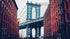 Mural de pared de la ciudad de Nueva York, papel tapiz autoadhesivo. Papel tapiz vintage de Dumbo NYC. Papel tapiz con paisaje de Brooklyn NY. #6369