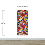 Mural de pared con flores de colores. Papel tapiz autoadhesivo con diseño floral tropical. N.º 6370