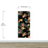 Mural de pared con flores tropicales. Fondo negro con hojas y flores botánicas del paraíso. #6372