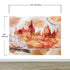 Mural de pared de Wizardly World. Tema de fantasía con papel tapiz autoadhesivo de castillo, tren y búho. N.º 6373
