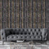 Mural de pared Glamour Gold Stripe. Papel tapiz autoadhesivo con puntos blancos y morados. N.º 6378