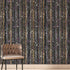 Mural de pared Glamour Gold Stripe. Papel tapiz autoadhesivo con puntos blancos y morados. N.º 6378