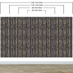Mural de pared Glamour Gold Stripe. Papel tapiz autoadhesivo con puntos blancos y morados. N.º 6378