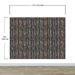 Mural de pared Glamour Gold Stripe. Papel tapiz autoadhesivo con puntos blancos y morados. N.º 6378
