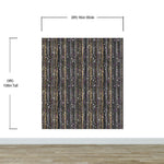 Mural de pared Glamour Gold Stripe. Papel tapiz autoadhesivo con puntos blancos y morados. N.º 6378