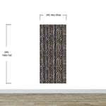 Mural de pared Glamour Gold Stripe. Papel tapiz autoadhesivo con puntos blancos y morados. N.º 6378