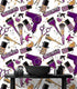 Mural de decoración de pared para salón de belleza y cosmética. Decoración de dormitorio de chica fashionista. Decoración de tocador de maquillaje. Papel tapiz autoadhesivo. #6381