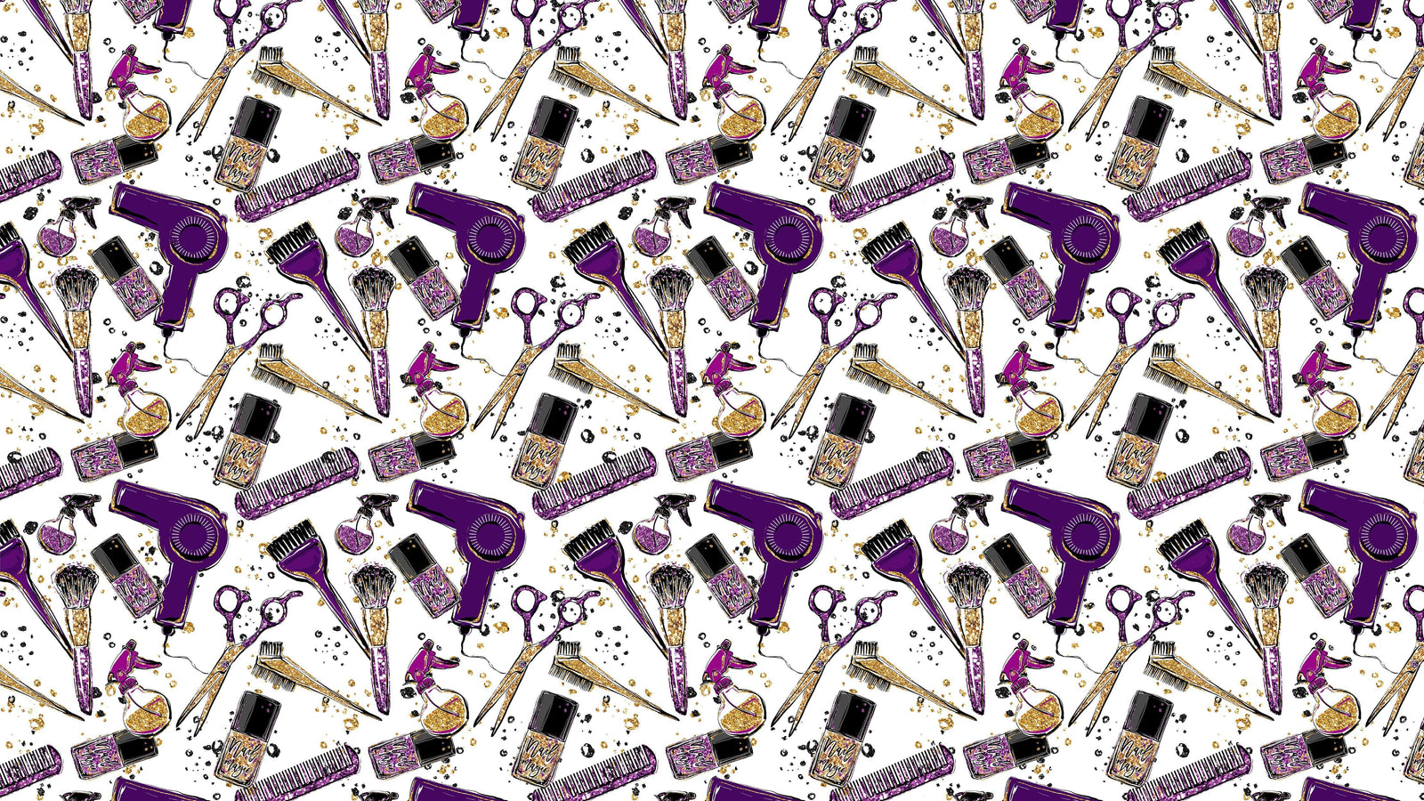Mural de decoración de pared para salón de belleza y cosmética. Decoración de dormitorio de chica fashionista. Decoración de tocador de maquillaje. Papel tapiz autoadhesivo. #6381