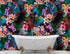 Mural de pared con estampado de follaje tropical colorido. Papel tapiz autoadhesivo. N.º 6382