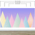 Mural de pared de montaña triangular geométrica. Papel pintado autoadhesivo en colores pastel. N.º 6388