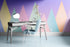 Mural de pared de montaña triangular geométrica. Papel pintado autoadhesivo en colores pastel. N.º 6388