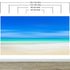 Mural de pared de playa tropical. Vista abstracta y borrosa de la costa. Papel tapiz autoadhesivo. #6389