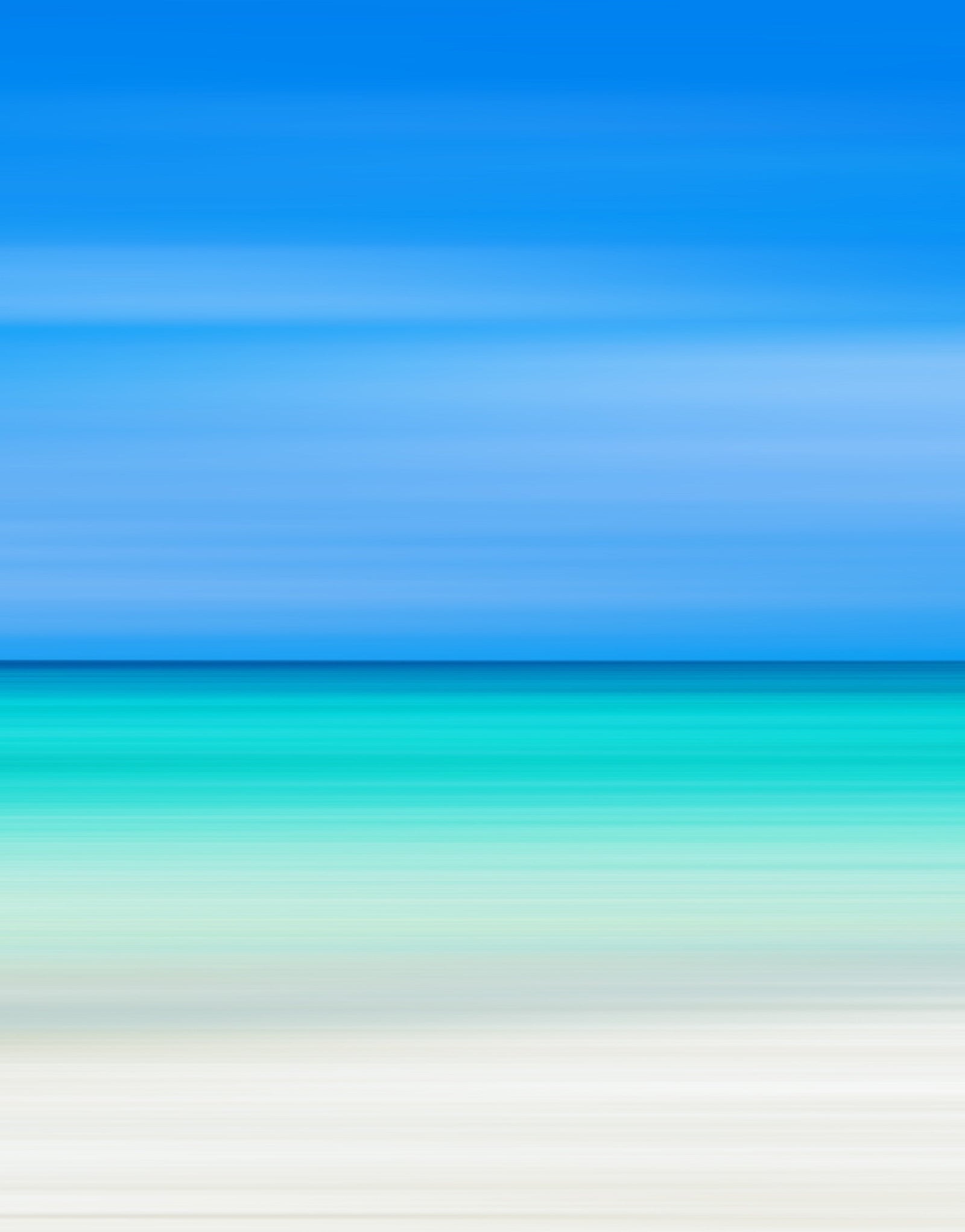 Mural de pared de playa tropical. Vista abstracta y borrosa de la costa. Papel tapiz autoadhesivo. #6389
