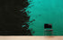 Mural de pared con salpicaduras de pintura. Papel tapiz autoadhesivo con pinceladas de color verde esmeralda. N.º 6391