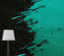 Mural de pared con salpicaduras de pintura. Papel tapiz autoadhesivo con pinceladas de color verde esmeralda. N.º 6391
