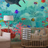 Mural de pared con la vida marina submarina del acuario. #6397