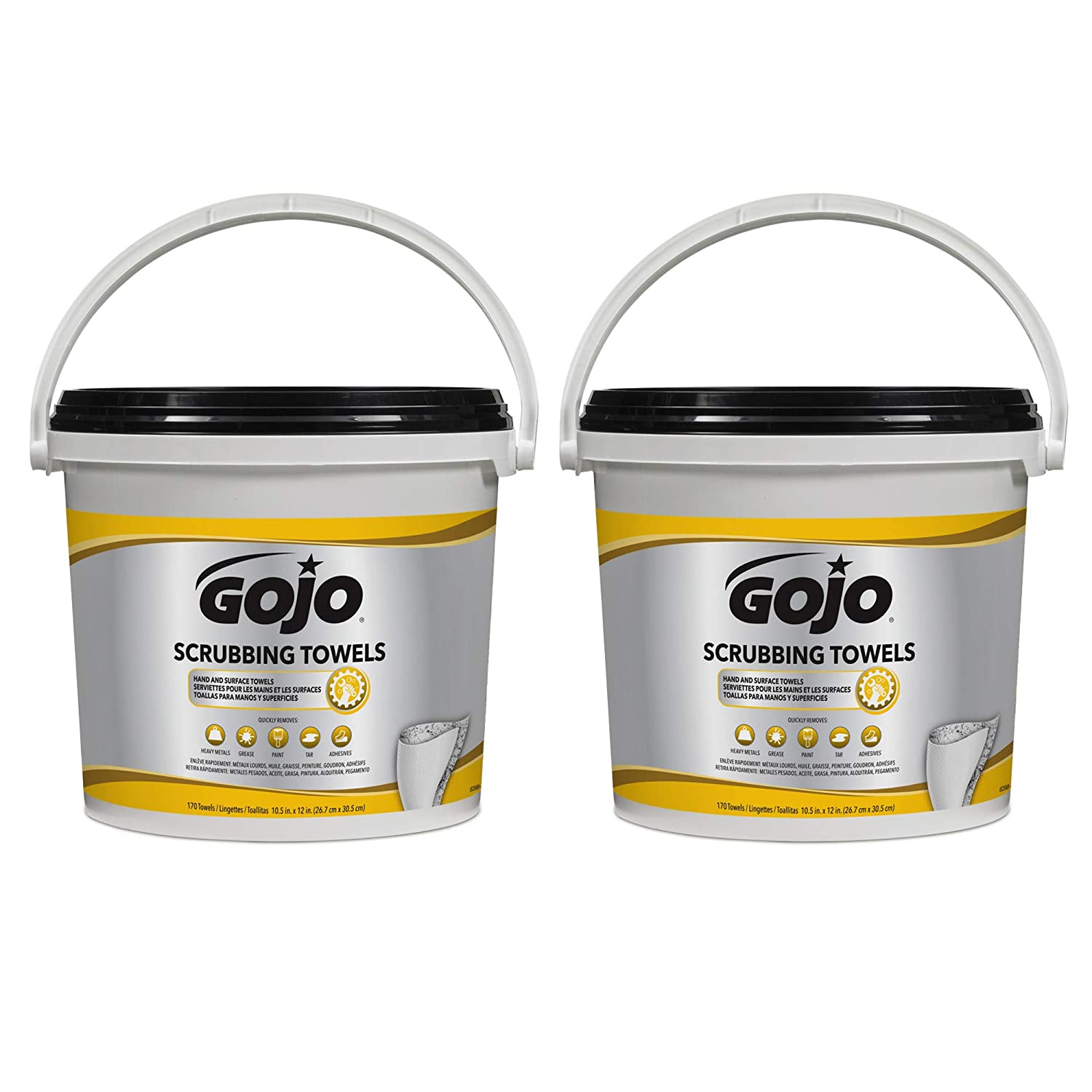 Toallas de fregado GOJO®, cubo de 170 unidades, paquete de 2 | 6398-02