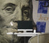 Fondo de pantalla de dinero. Mural de pared con el billete de 100 dólares de Benjamin Franklin. #6399