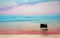 Mural de pared con puesta de sol en colores pastel sobre el horizonte del océano. Papel tapiz autoadhesivo con temática de playa. N.º 6400