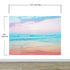 Mural de pared con puesta de sol en colores pastel sobre el horizonte del océano. Papel tapiz autoadhesivo con temática de playa. N.º 6400