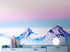 Mural de pared con vista a la montaña en colores pastel sobre las nubes. Papel tapiz autoadhesivo o mural de pared extraíble. N.º 6402