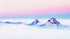 Mural de pared con vista a la montaña en colores pastel sobre las nubes. Papel tapiz autoadhesivo o mural de pared extraíble. N.º 6402