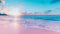Mural de pared con puesta de sol en Paradise Beach en colores pastel. Papel tapiz autoadhesivo con combinación de colores rosa y azul pastel. N.º 6404