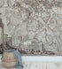 Mural de pared con el mapa antiguo de Roma, Italia. Papel pintado autoadhesivo con el plano de Roma de gran tamaño. #6412