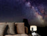 Mural de pared con estrellas de la Vía Láctea. Noche estrellada sobre el Parque Nacional Monumento de la Torre del Diablo. #6416