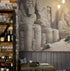Mural de un antiguo templo egipcio. El gran templo de Abu Simbel, Nubia, de David Roberts. #6417