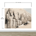 Mural de un antiguo templo egipcio. El gran templo de Abu Simbel, Nubia, de David Roberts. #6417