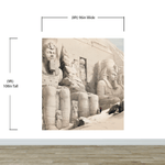 Mural de un antiguo templo egipcio. El gran templo de Abu Simbel, Nubia, de David Roberts. #6417