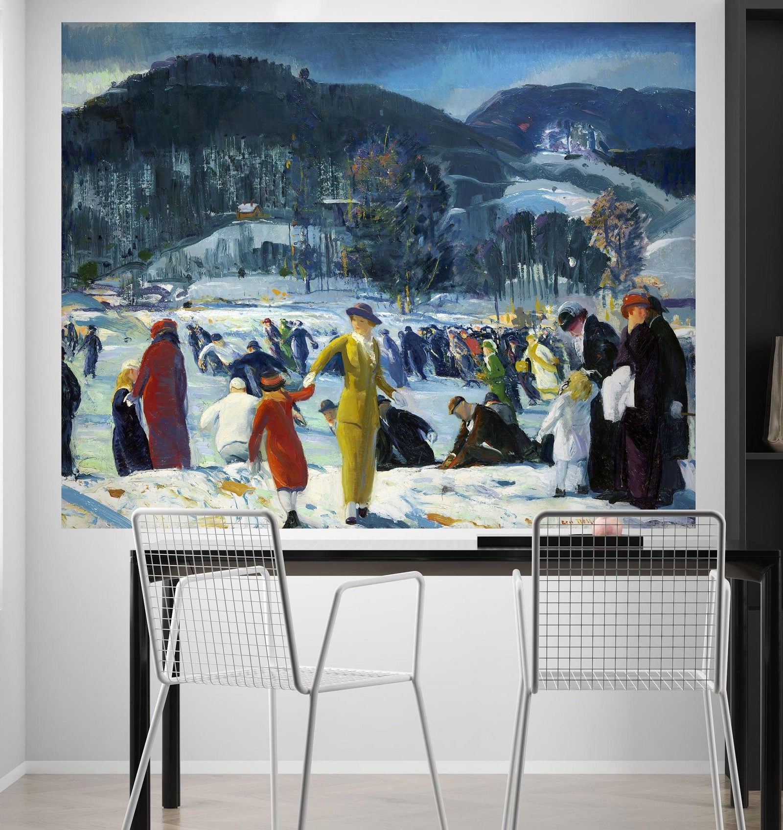 Mural de pared con la famosa pintura 